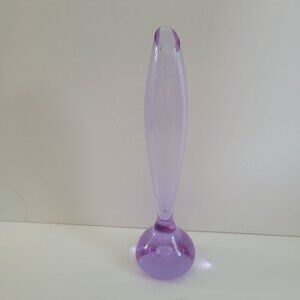 Handblown Czech Bohemian Neodymiim Alexandrite Purple Glass Vase Elegant  9"